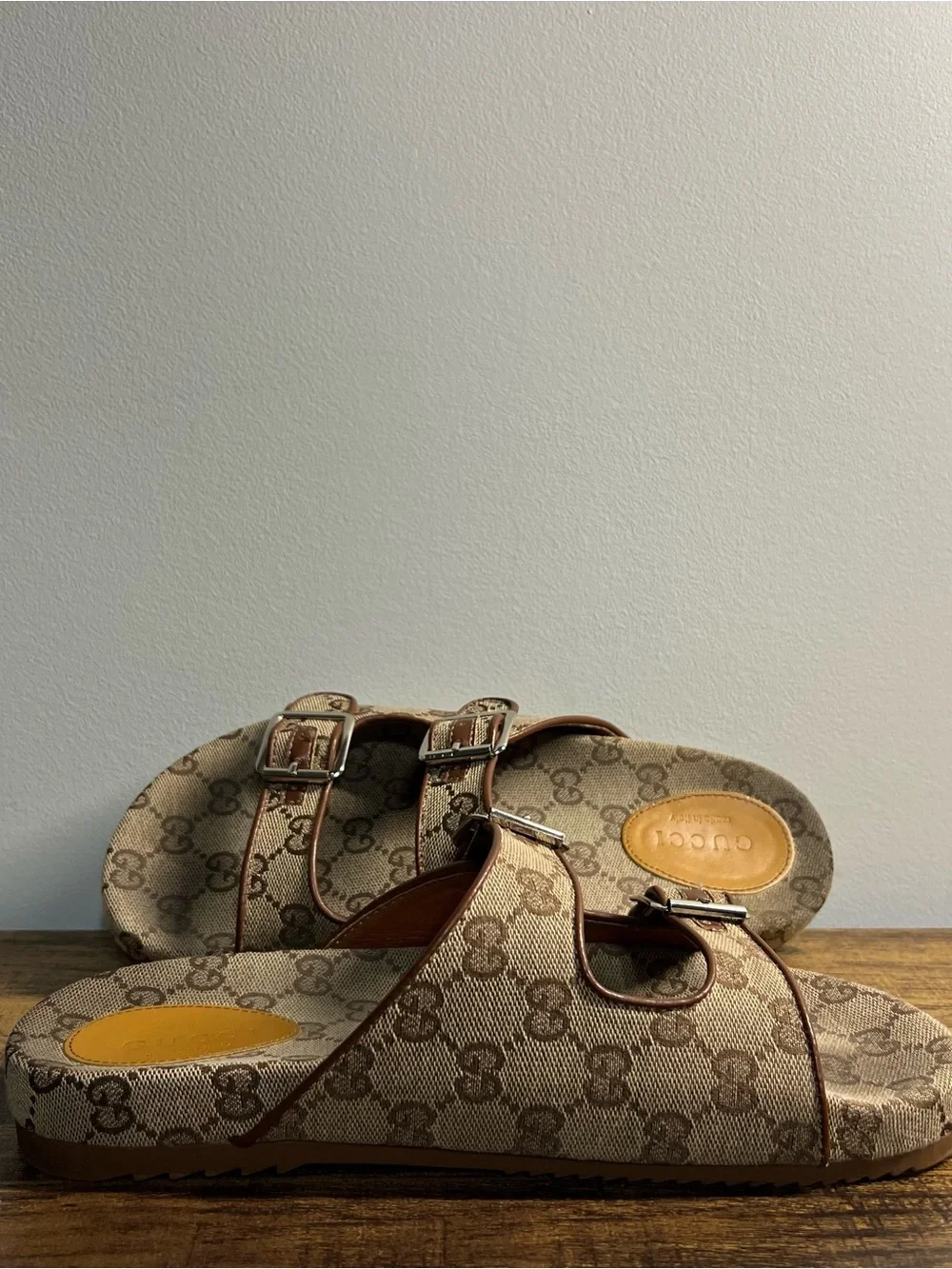 Gucci Sandal Slide Strap ‘Biege Monogram’
